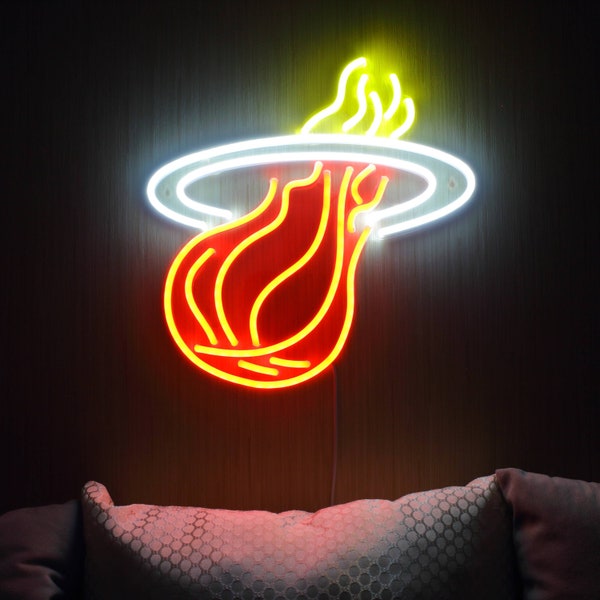 Led Miami Heat Sign Etsy Australia