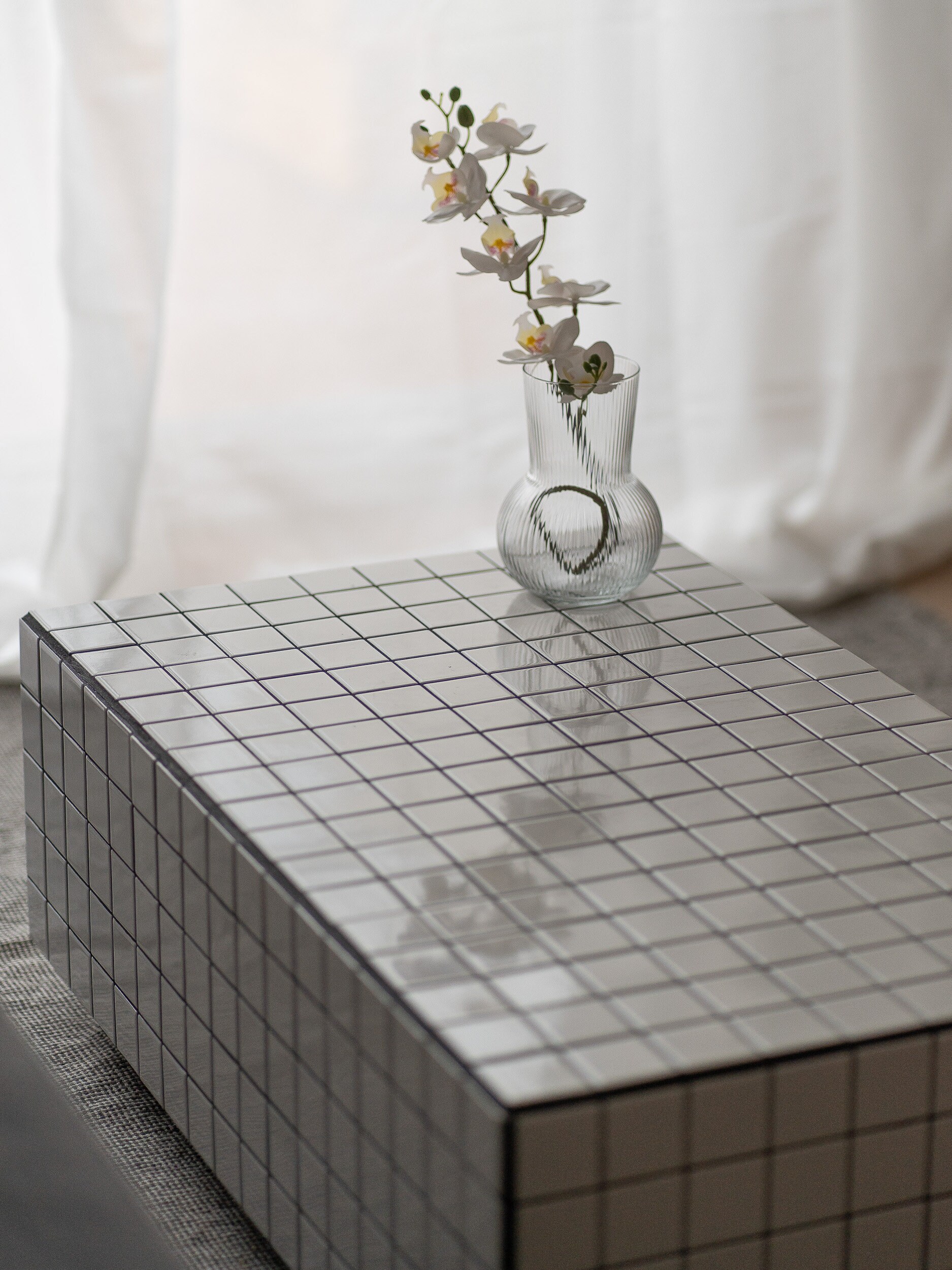 Tiled Coffee Table Home Tiled Decoration Hand Made Tile Etsy