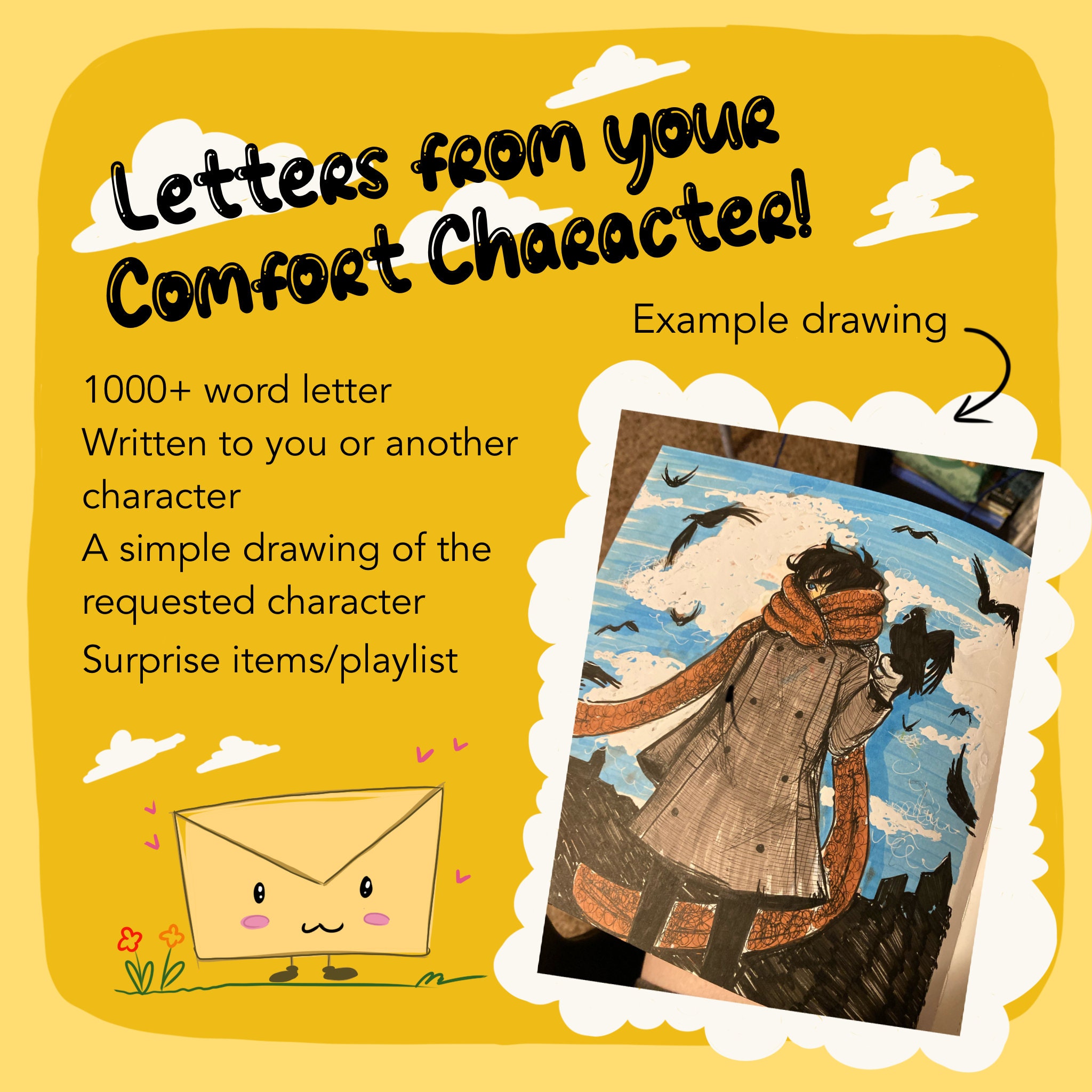 Letters From Your Comfort Character Etsy