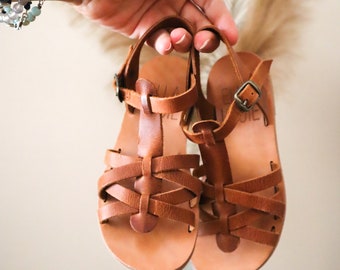 Ella & Louie, Lena Sandale, Mädchensandalen aus Leder, Kindersandalen, handgefertigte Sandalen, Griechenland, echtes Leder, Mädchenschuhe