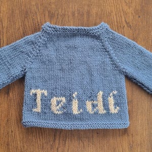 Personalized Hand-Knit Baby Cardigan: Soft Aran Yarn, Gift Boxed