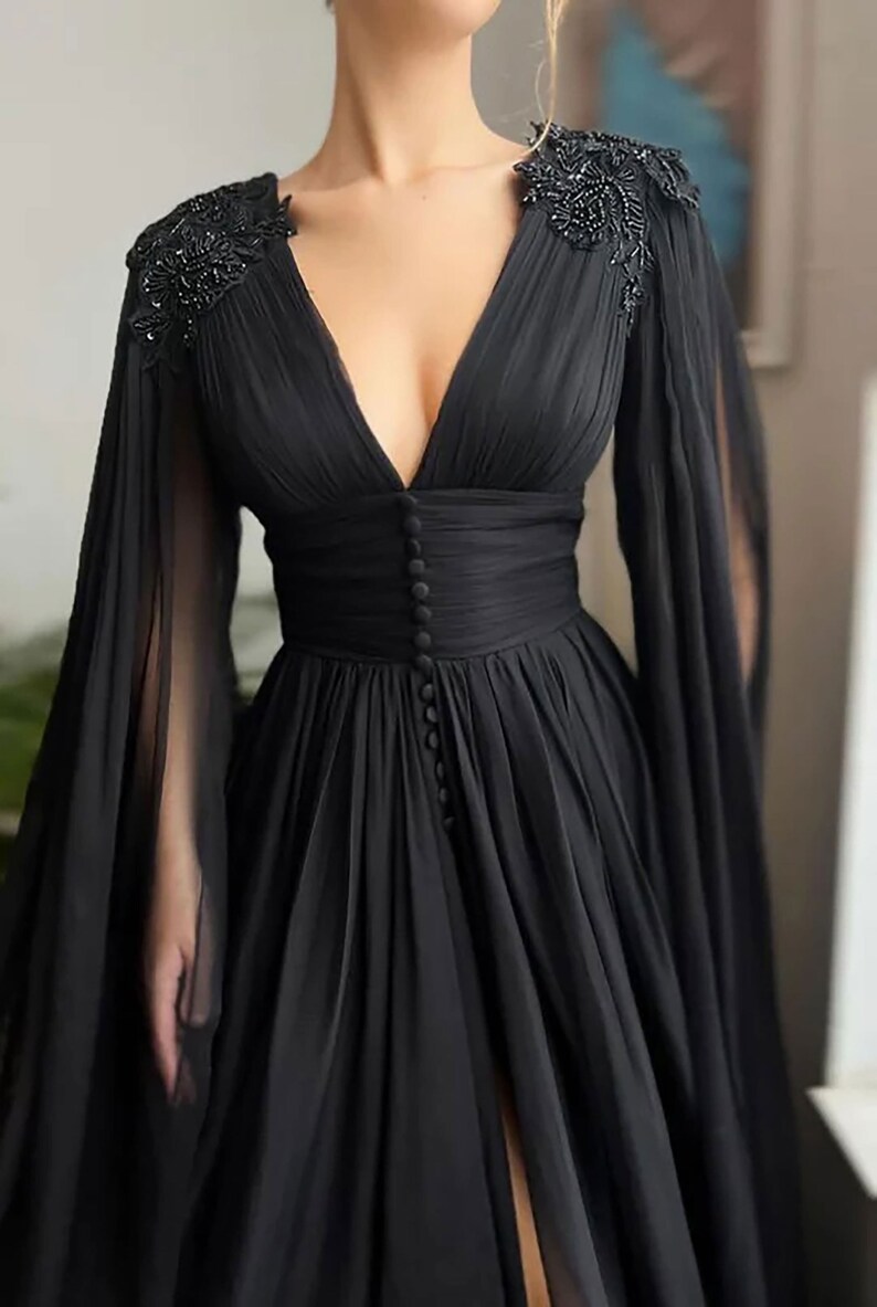 black prom dress and date