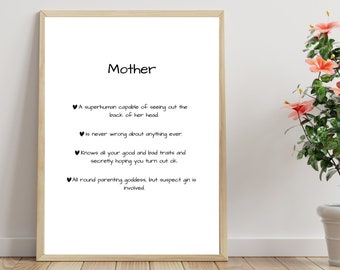 Superhuman Mother, Wall Art, Digital Download, Prints, Wall Set, Decor, Quotes, Printable, Posters