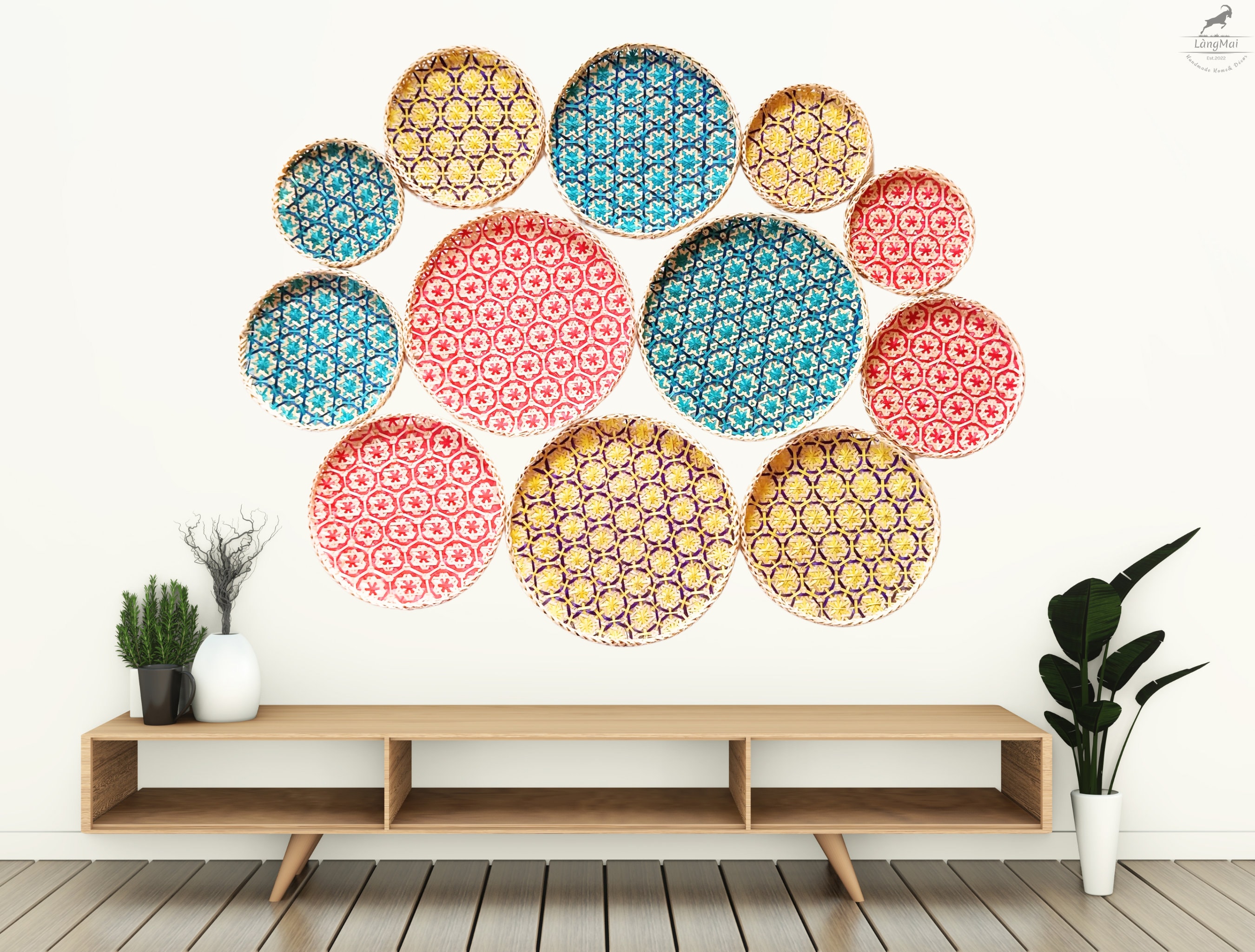 Set of 12 Handmade Wall Plate for Wall Art Wall Hanging Decor Etsy