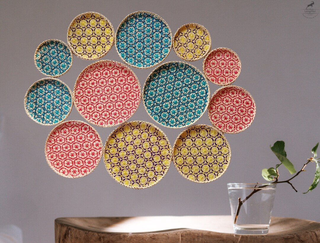 Set of 12 Handmade Wall Plate for Wall Art Wall Hanging Decor Etsy