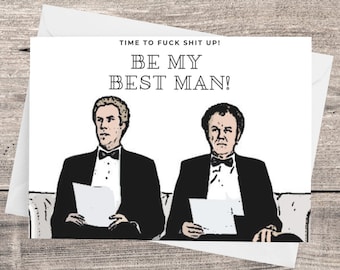 Funny Proposal Card, Step Brothers Card, Best Man Proposal, Groomsmen Proposal, Groomsman Proposal Card, Groomsmen Card, Groomsman Card,