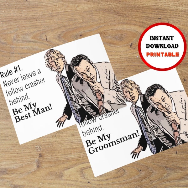 Funny Proposal Card, Wedding Crashers, Best Man Proposal, Groomsmen Proposal, Groomsman Proposal Card, Groomsmen Card, Groomsman Card, Groom