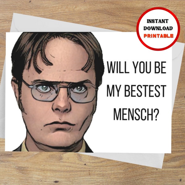 Funny Best Man Card, Dwight Card, Best Man Proposal, Groomsmen Proposal, Groomsman Proposal, Groomsmen Card, Groomsman Card, Groomsman Cards