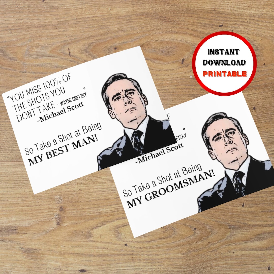 Funny Proposal Card, the Office, Best Man Proposal, Groomsmen Proposal