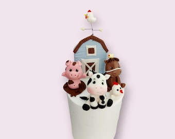 Boerderijset fondant taarttopper