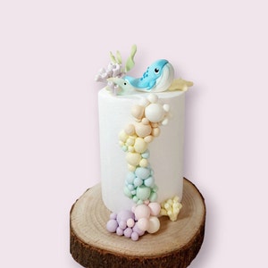 sea wale set edible cake toppers