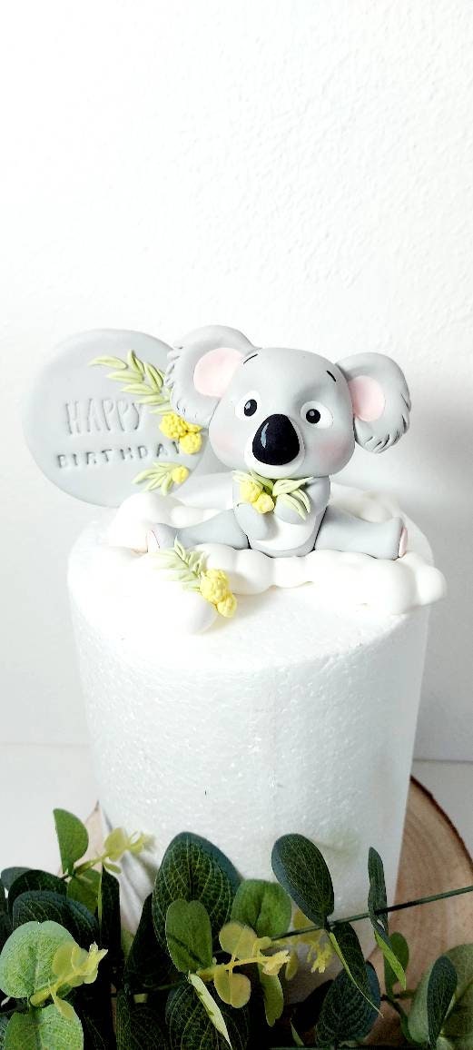 Baby Koala Edible Fondant Cake Topper Etsy UK