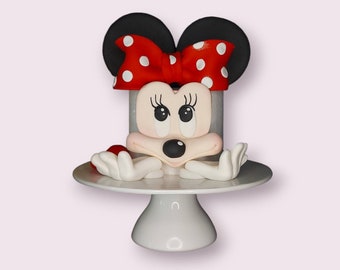 Bow and ears "minnie" edible fondant cake topper