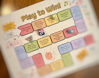 Music Practice Board Game | Piano Lessons | Homeschool Printable