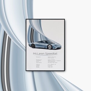 McLaren Speedtail Car Artwork | Poster Print | Multiple sizes and finishes | High quality print