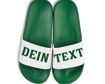 Personalisierte Badelatschen, witziges Geschenk mit Wunschtext