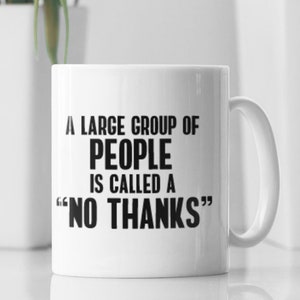 Taza de no gracias, regalo divertido, taza divertida, tazas divertidas, taza, taza de café, regalos divertidos, regalo para ella, regalo de Navidad, regalo de cumpleaños - CMUG313