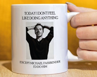 Michael Fassbender  Mug gift for her, Birthday gift, friend gift, office gift, work mug, ceramic mug, celebrity fan mug, fan merch