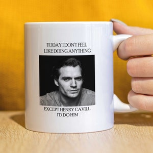 Taza de Henry Cavill / regalo de posavasos para ella, regalo de cumpleaños, taza de regalo lindo, regalo de amigo, regalo de oficina, taza de trabajo, taza de fan de celebridades, fan merch