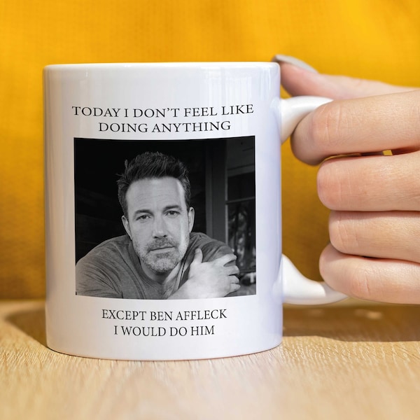 Cadeau de tasse de Ben Affleck pour elle, cadeau d'anniversaire, cadeau d'ami, cadeau de bureau, tasse de travail, tasse en céramique, tasse de fan de célébrité, fan merch