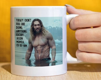 Jason Momoa Aquaman Khal Drogo,  gift for her, Birthday gift, gift mug, office gift, work mug, ceramic mug, celebrity fan mug, fan merch