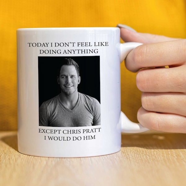 Chris Pratt  Mug gift for her, Birthday gift, friend gift, office gift, work mug, ceramic mug, celebrity fan mug, fan merch