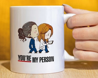 Cheeky Mugs ™  Gray&#39;s  Hospital Anatomy You&#39;re My Person - Cute Coffee Tea TV Novelty Mug Cup - Ceramic CMUG203