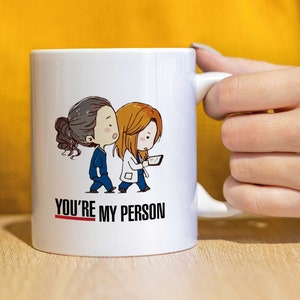 Cheeky Mugs ™  Gray&#39;s  Hospital Anatomy You&#39;re My Person - Cute Coffee Tea TV Novelty Mug Cup - Ceramic CMUG203