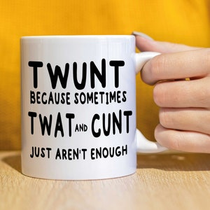 Rude mug, funny mug, Birthday gift, gift for him, gift for her, gift for friend, rude coffee mug, ceramic, tea cup  -  TWUNT - CMUG132