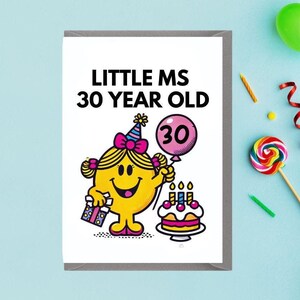 30.Geburtstagskarte – Lustige & süße Geburtstagskarte für Sie! Dreißig Meilenstein “Little Ms 30 Jahre alt”