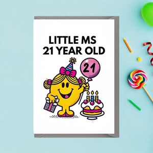 Little Ms-verjaardagskaart – Leuke en schattige 21e verjaardagskaart voor haar! Eenentwintig "Little Ms 21 Year Old"