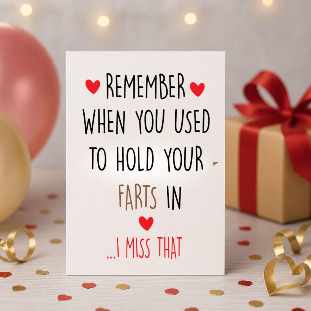 Funny Rude Anniversary Card Fart Joke Love - Etsy UK