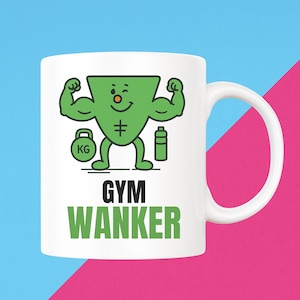 Gym Wanker Coffee Mug - Fun Workout Gift for Fitness Enthusiasts, Hilarious Gym Lover Cup, Weightlifting Humor Mug, Motivational Coffee Cups