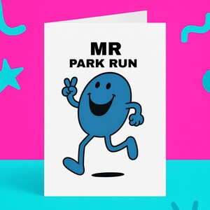 Mr Park Run grappige kaart – hardloopkaart voor hem – 5K Parkrun cadeau-idee – blanco binnenkant – Made in the UK
