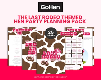 Last Rodeo Addio al Nubilato Planner / Giochi di Addio al Nubilato Canva, Itinerario (Download Digitale)