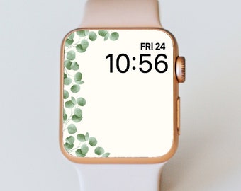 Greenery Apple Watch Wallpaper | Spring Watch Face | Minimal Lock Screen | Aesthetic Watch Accessories | Digital Background