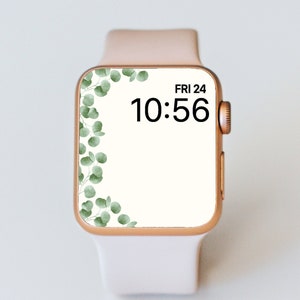 Greenery Apple Watch Wallpaper | Spring Watch Face | Minimal Lock Screen | Aesthetic Watch Accessories | Digital Background