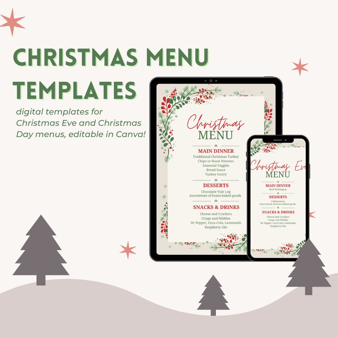 christmas-menu-template-canva-christmas-template-christmas-eve-menu-santa-etsy for Free Printable Blank Christmas Menu Template Christmas Menu Template | Canva Christmas Template | Christmas Eve Menu | Santa - Etsy for Free Printable Blank Christmas Menu Template