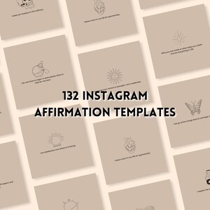 132 Affirmation Instagram Posts | Affirmation Instagram Templates | Quotes | Affirmation Posts | Engaging Instagram Posts