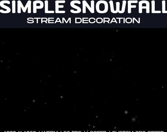 Einfache Schneefall-Bach Dekoration | Schneefall | Winter-Thema | Obs | Zucken | Endlosschleife | Schnee | Benutzerdefinierte Geschwindigkeit | (Digitaler Download)