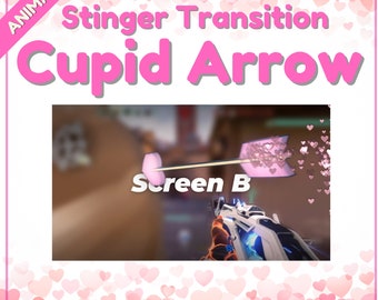 Valentinstag Amor Pfeil Stachel Übergang: Animiertes Stream Overlay (WEBM)