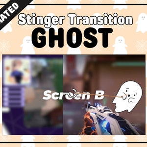 Spöktema Stinger-övergång | Twitch-överlägg | Matte Stinger - WEBM-format
