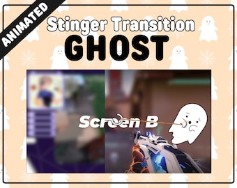 Ghost Themed Stinger Übergang | Twitch Overlays | Matte Stinger - WEBM Format