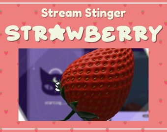 Erdbeer Bach Stinger Übergang | Twitch Overlay (WEBM)