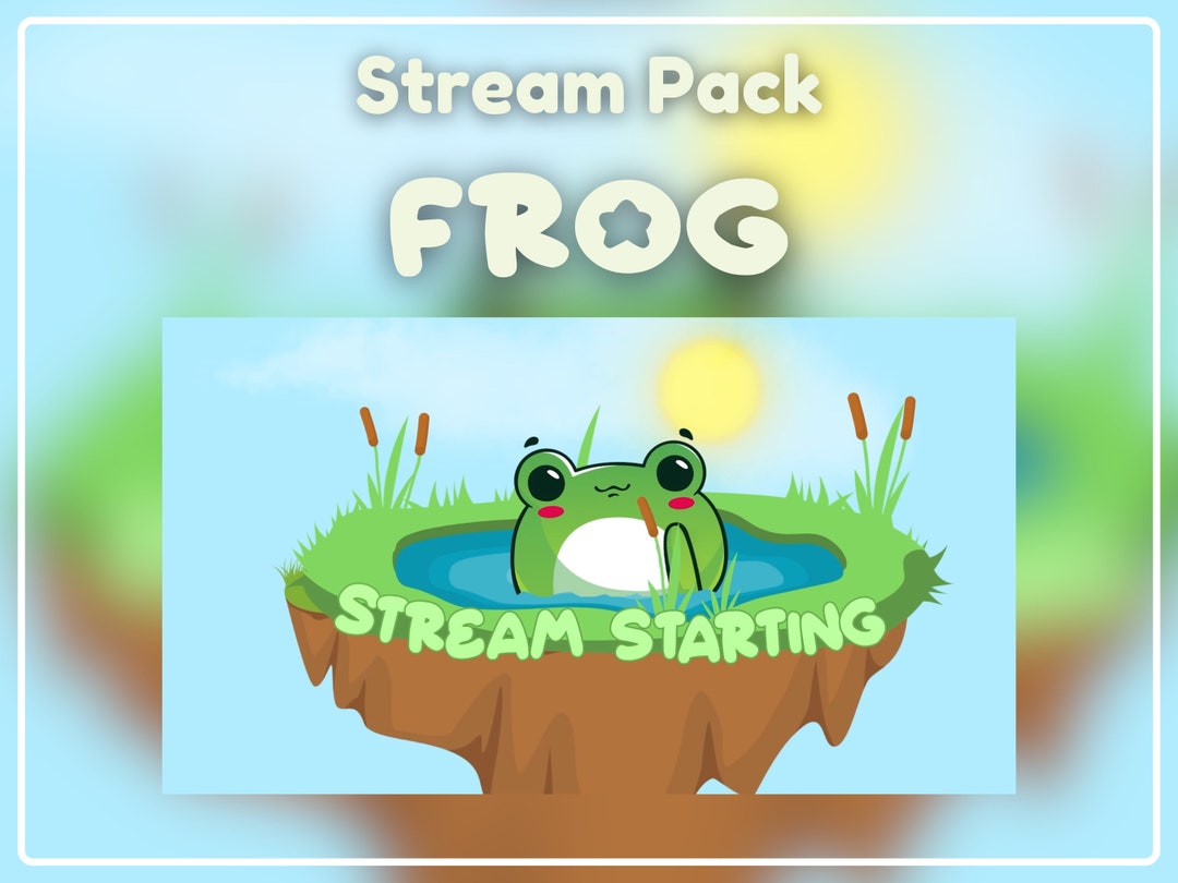 Frog Stream Overlay Pack | Animated Twitch Scenes (WEBM & MOV Format ...