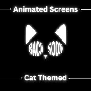Cyber Kitty Animated screens | Cat Themed | Overlays | kitten | Glow | Stream Scenes for Twitch, Youtube, Facebook | Stream Starting | BRB