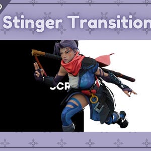 Psylocke Stachel Übergang | Niedliches Twitch Overlay | OBS Animierter Stromübergang | Held Schütze | Matte Stinger - WEBM-Format