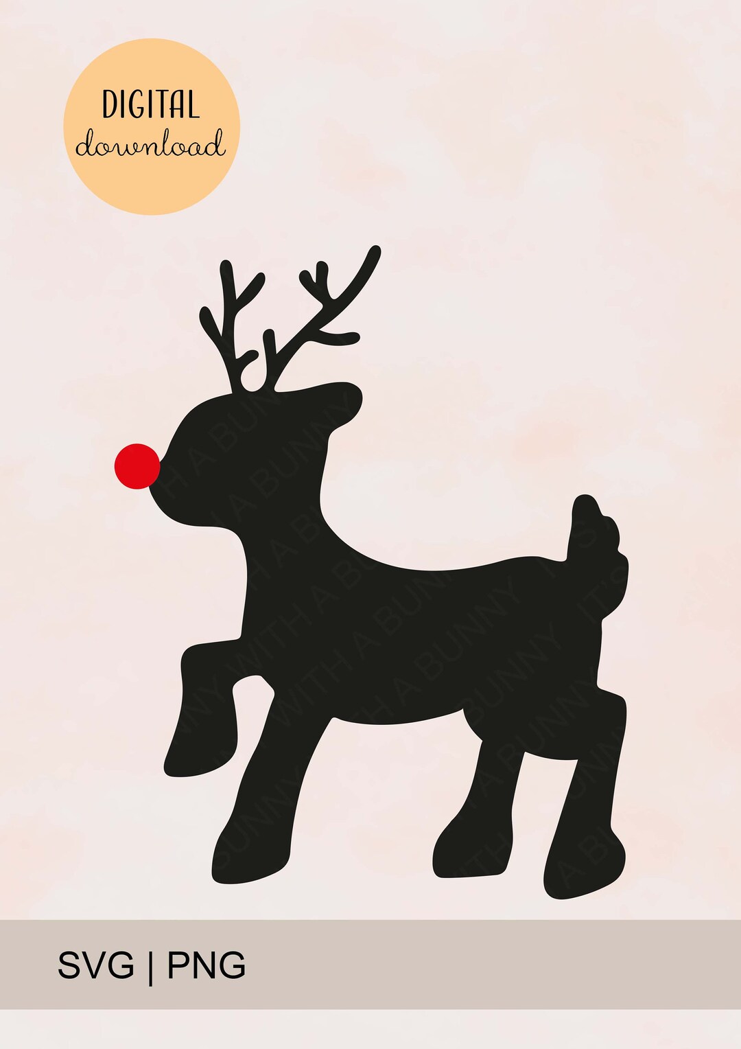 Rudolph the Red Nosed Reindeer SVG Download - Etsy