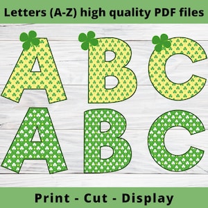 St. Patrick's Day Bulletin Board Letters , March Bulletin Board ...