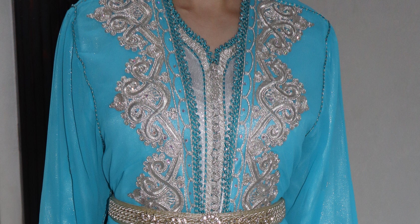 All over Multicolor moroccan kaftan